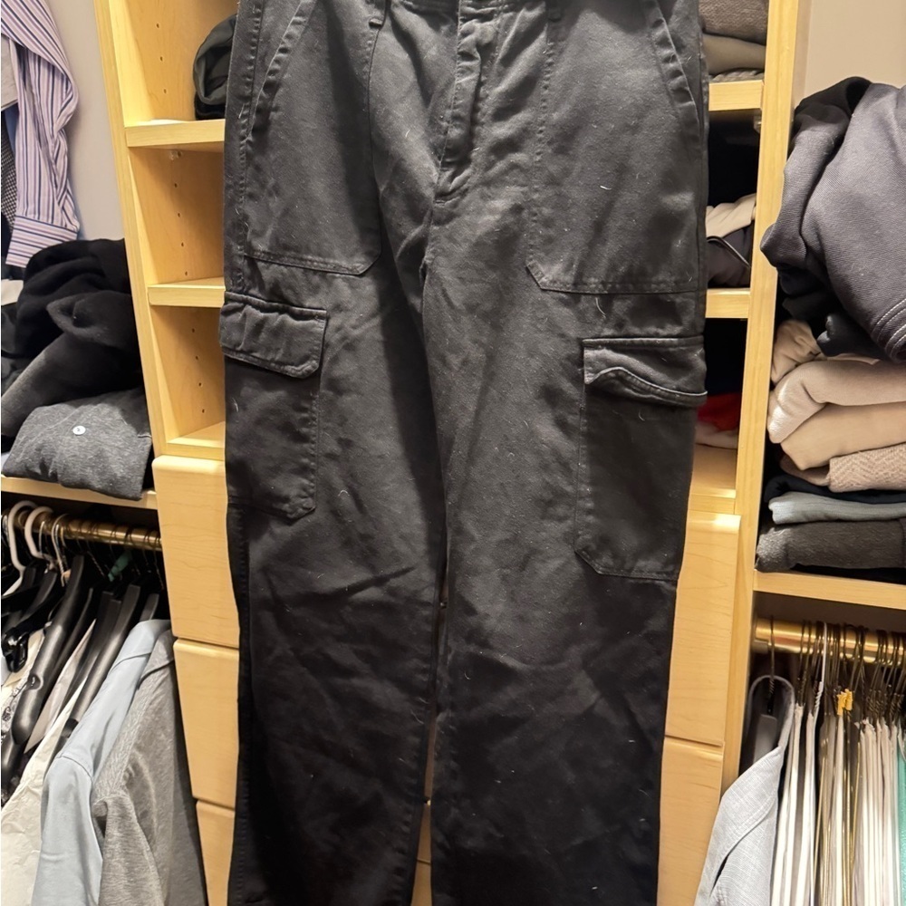 Zara Black Denim Cargo pants size 6 - Picture 5 of 5